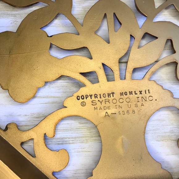 Set of Three Syroco Vintage Ornate Boho Wall Decor - Picture 8 of 12